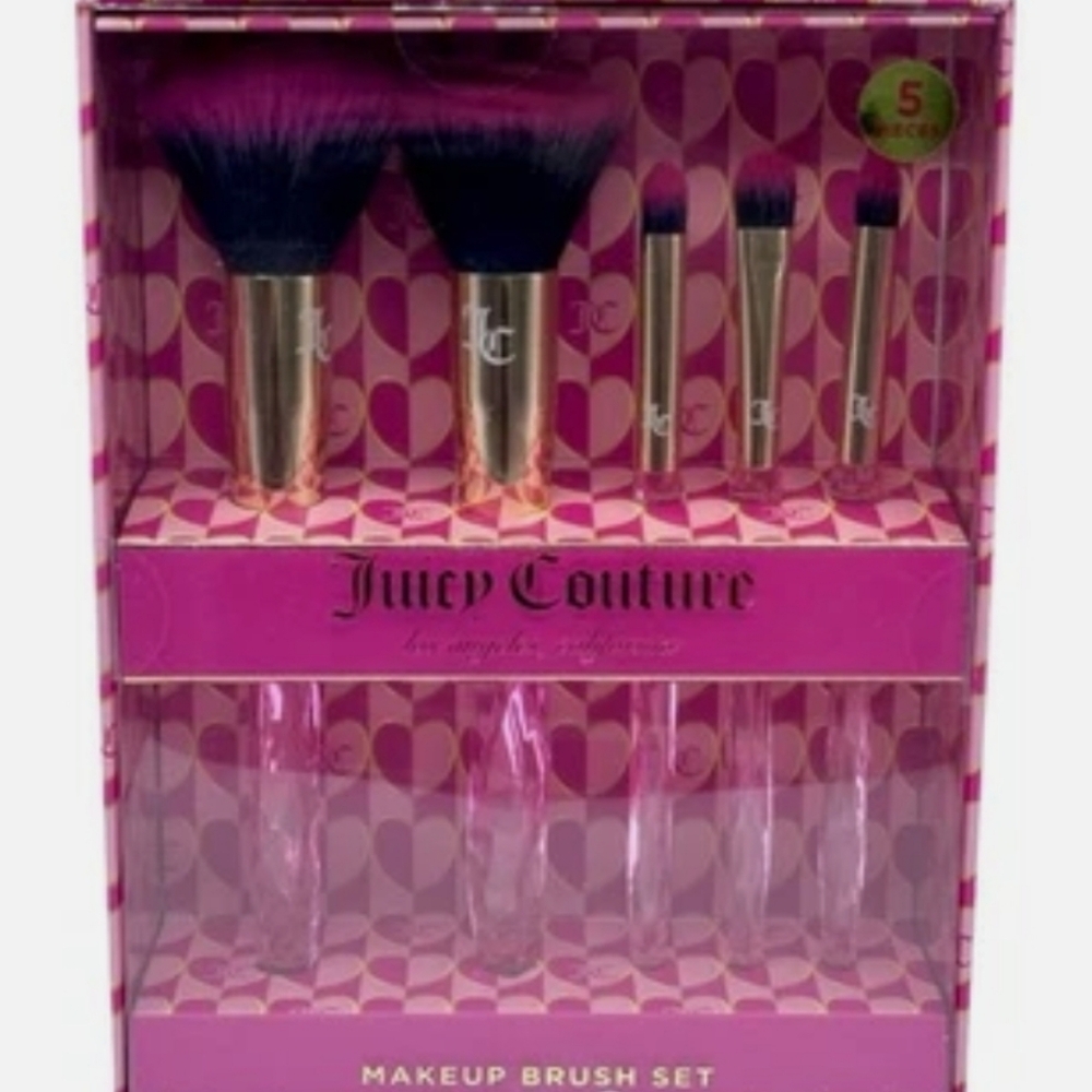 Juicy Couture Gold and Pink Makeup Brush Collection